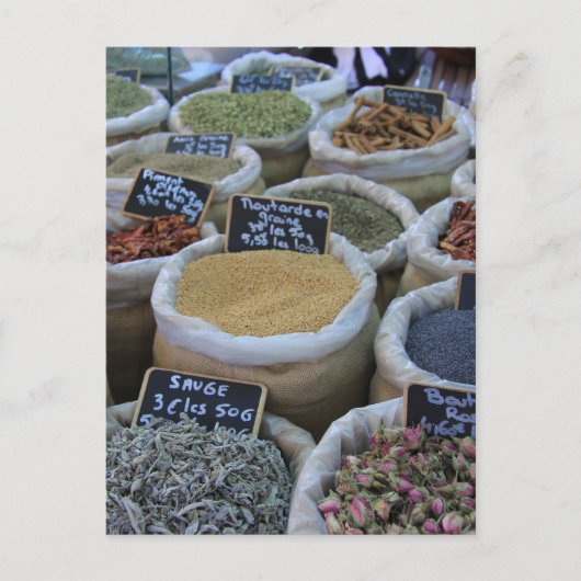 Carte Postale Herbes et épices (Devant)