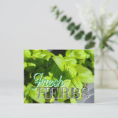 Carte Postale HERBS FRAIS Jardin Basil Recette Canning (Debout devant)