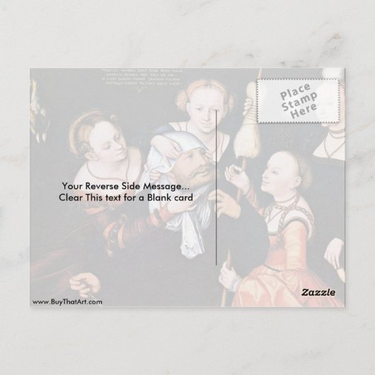 Carte Postale Hercules À Omphale Par Lucas Cranach (I) (Dos)