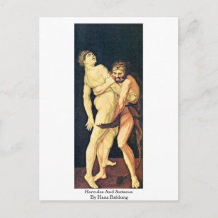 Carte Postale Hercules Et Antaeus Par Hans Baldung