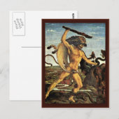 Carte Postale Hercules Et Hydra Par Pollaiuolo Antonio (Devant / Derrière)
