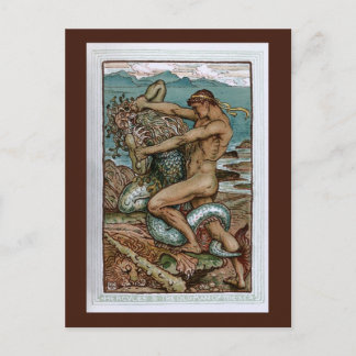 Carte Postale Hercules et le vieil homme de la mer