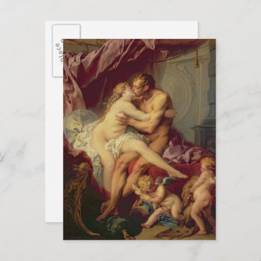Carte Postale Hercules et Omphale (Devant / Derrière)