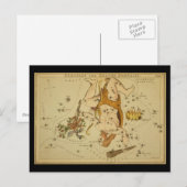Carte Postale Hercules (Heracles) et Corona Borealis (Devant / Derrière)