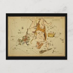 Carte Postale Hercules (Heracles) et Corona Borealis