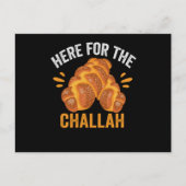 Carte Postale Here For the Challah Funny Jewish Hanukkah Bread (Devant)