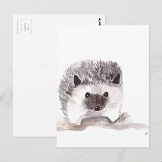 Carte Postale hérisson (Devant / Derrière)