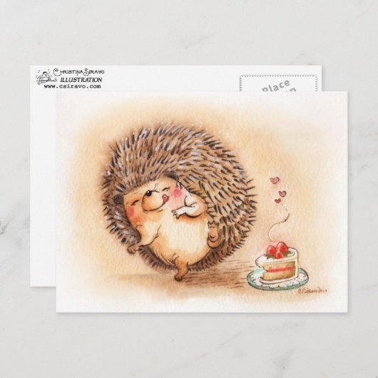 Carte Postale Hérisson (Devant / Derrière)