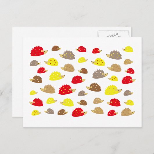 Carte Postale hérisson (Devant / Derrière)