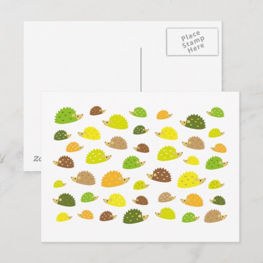 Carte Postale hérisson (Devant / Derrière)