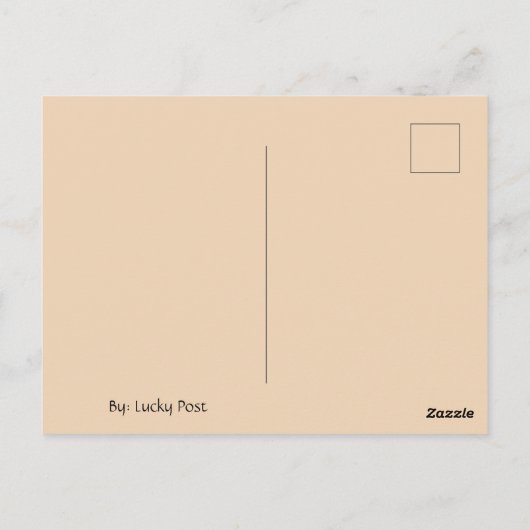 Carte postale Hérisson conviviale (Dos)