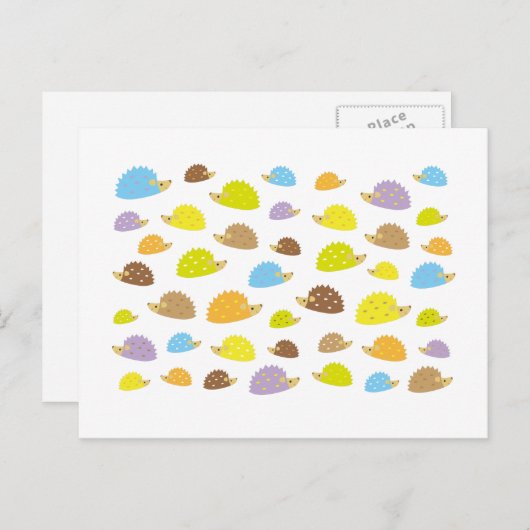 Carte Postale hérisson de chibi (Devant / Derrière)