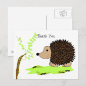 Carte Postale Hérisson de dessin (Devant / Derrière)