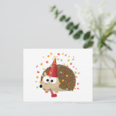 Carte Postale Hérisson du Parti Confetti (Debout devant)