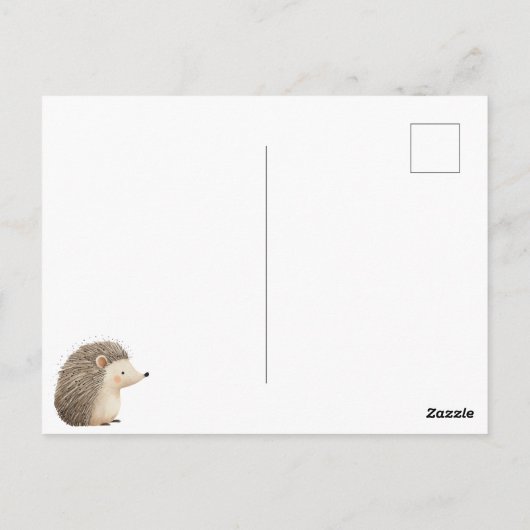 Carte Postale Hérisson Pensées pour vous (Dos)