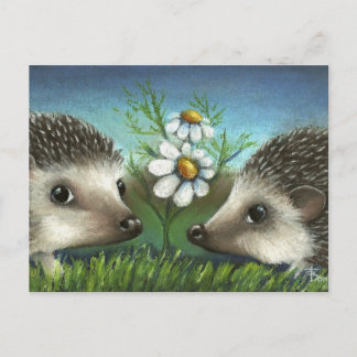 Carte Postale Hérisson sur une date