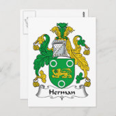 Carte Postale Herman Family Crest (Devant / Derrière)