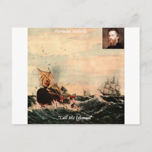 Carte Postale Herman Melville Appelez-Moi Ishmael Citation