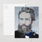 Carte Postale herman melville - portrait d'huile (Devant / Derrière)
