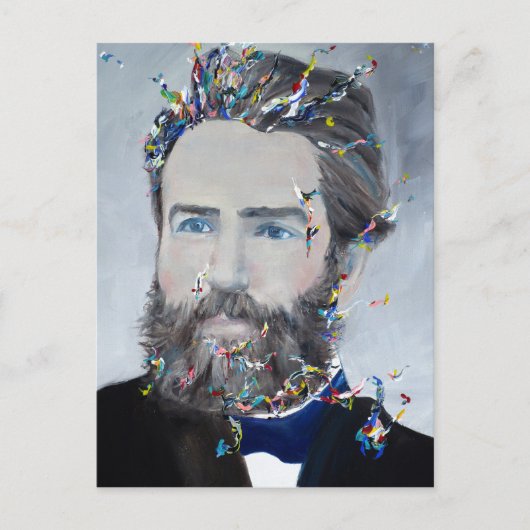 Carte Postale herman melville - portrait d'huile (Devant)