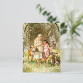 Carte Postale Hermann Vogel - Blanche neige et rouge Rose (Debout devant)