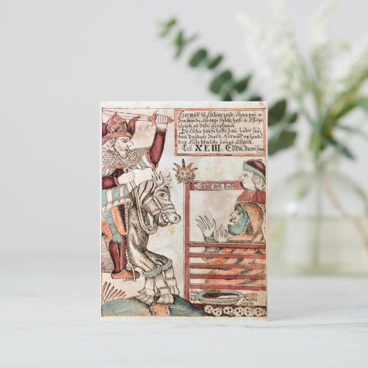 Carte Postale Hermod astride Sleipnir (Debout devant)