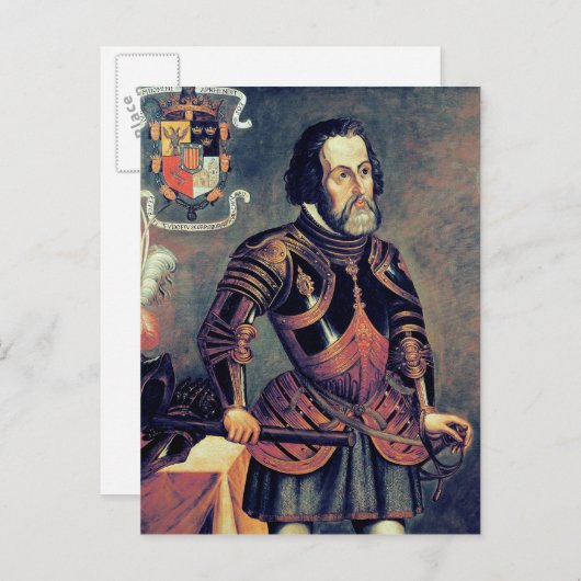Carte Postale Hernando Cortes (Devant / Derrière)