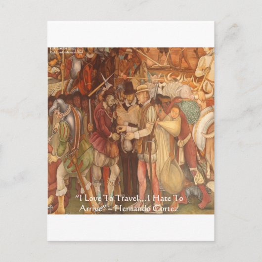 Carte Postale Hernando Cortez In Veracruz Wisdom Citations Cadea (Devant)