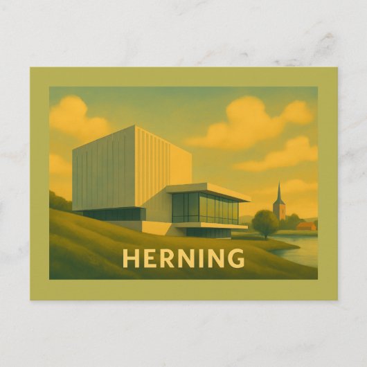 Carte Postale Herning Danemark Art Moderne (Devant)