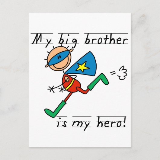 Carte Postale Hero Big Brother Tshirts et cadeaux (Devant)