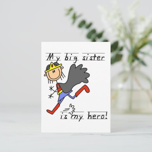 Carte Postale Hero Big Sister T-shirts et cadeaux (Debout devant)