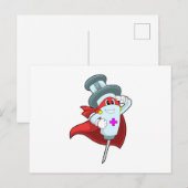 Carte Postale Héroïne en infirmière avec seringue (Devant / Derrière)