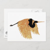 Carte Postale Héron d'or (Devant / Derrière)