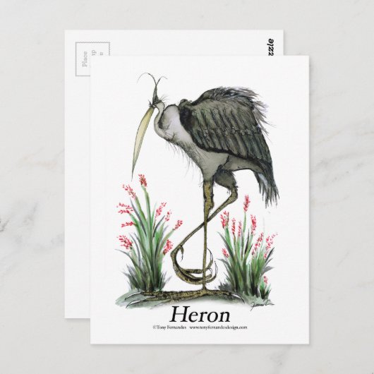 Carte Postale Heron, tony fernandes (Devant / Derrière)