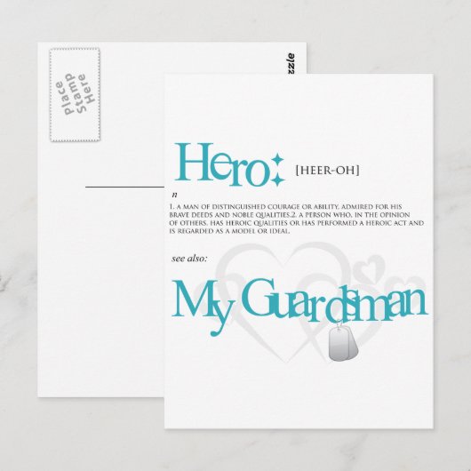 Carte Postale Héros (Devant / Derrière)