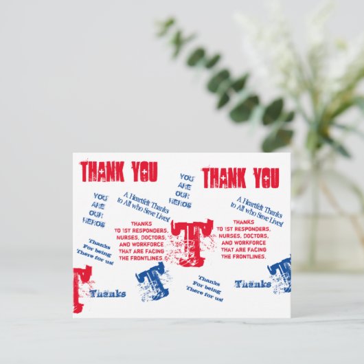 CARTE POSTALE HÉROS CORONAVIRUS (Debout devant)