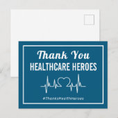Carte Postale Héros de la santé Merci (Devant / Derrière)