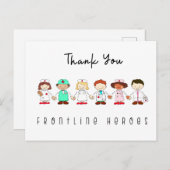 Carte Postale Héros de la santé Merci (Devant / Derrière)