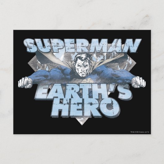 Carte Postale Héros de la Terre - Bleu (Devant)
