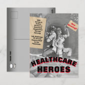 Carte Postale HEROS DE TRAVAILLEURS DE SANTÉ par Slipperywindow (Devant / Derrière)