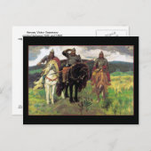 Carte Postale Héros de Victor Vasnetsov (Devant / Derrière)