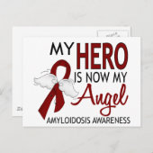 Carte Postale Héros Maintenant Mon Ange Amyloidose (Devant / Derrière)