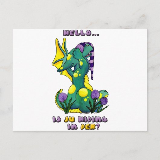 Carte Postale Herro est ju in der ? petit dragon mignon (Devant)