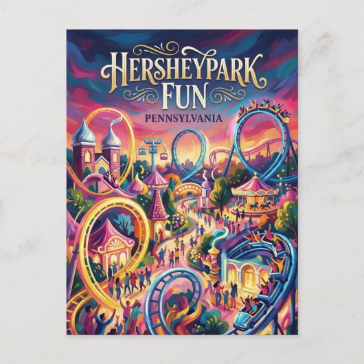 Carte Postale Hersheypark Pennsylvania (Devant)