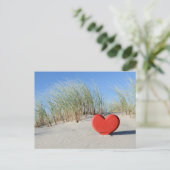 Carte Postale Herz am Strand (Debout devant)