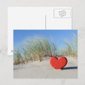 Carte Postale Herz am Strand (Devant / Derrière)