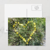 Carte Postale Herz aus Blumen (Devant / Derrière)