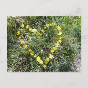 Carte Postale Herz aus Blumen