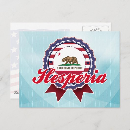 Carte Postale Hesperia, CA (Devant / Derrière)