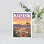 Carte Postale Hesperia vintage Californie (Debout devant)